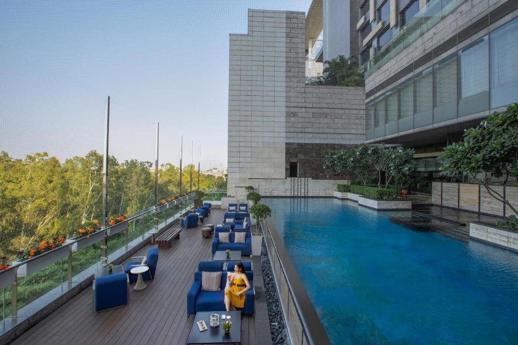 The Leela Ambience Convention Hotel with swimming pool Delhi