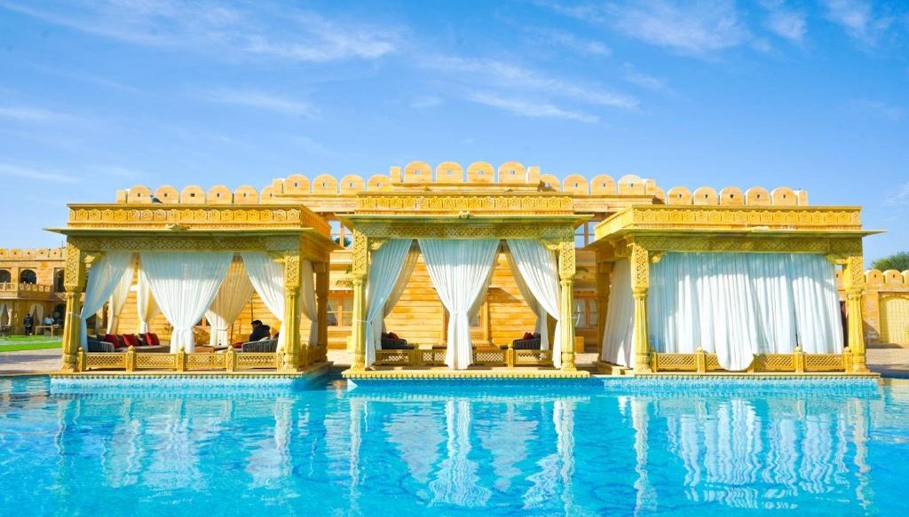 Fort Rajwada Jaisalmer hotel with swimming pool