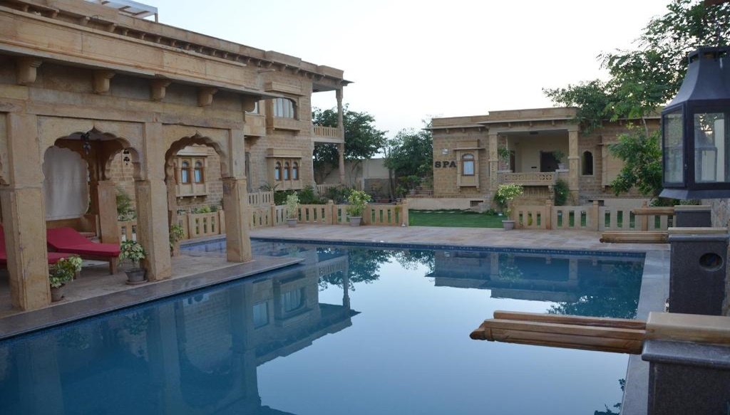 The Gulaal hotel with simming pool jaisalmer