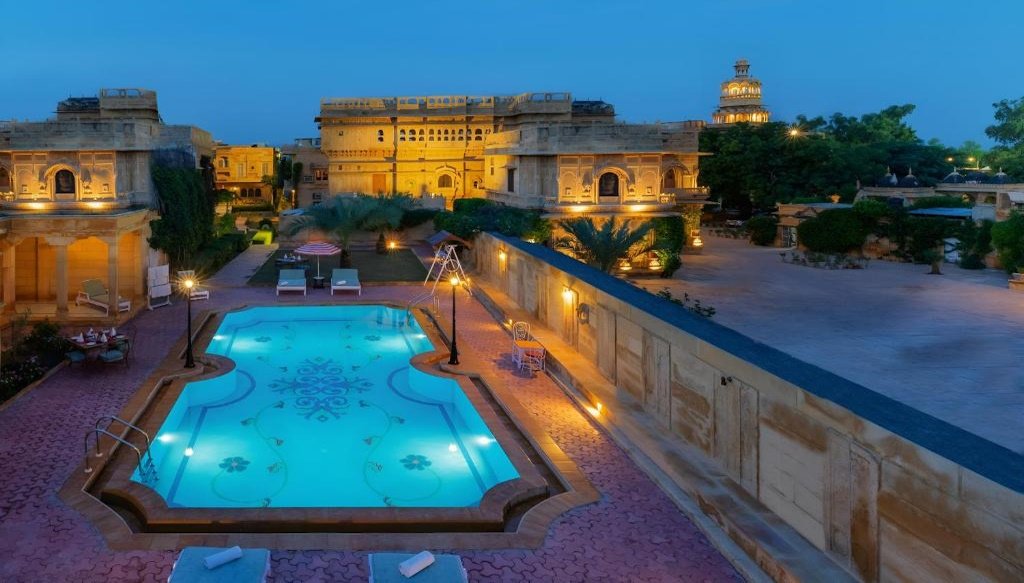 WelcomHeritage Mandir Palace pool jaisalmer